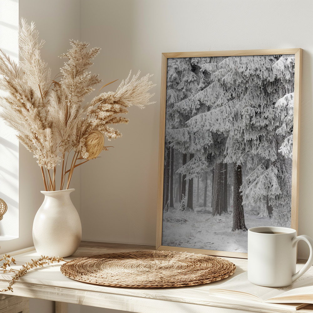Poster - Winter Forest 2 on table