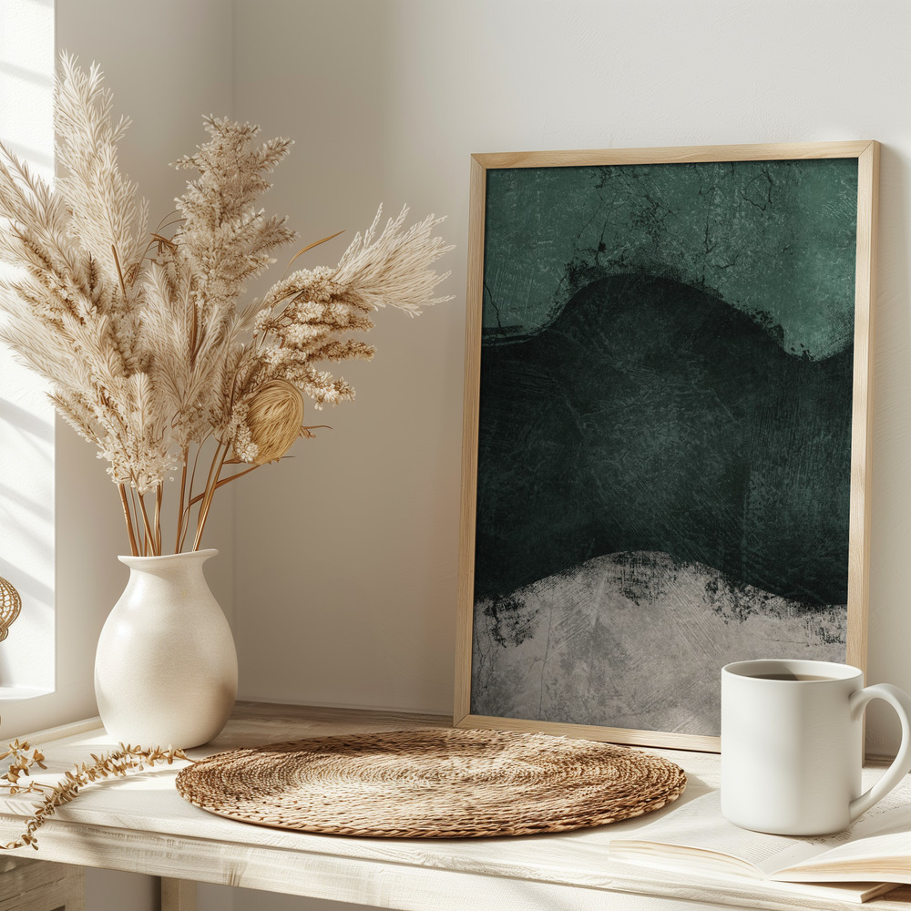 Juliste - Midnight Emerald No2 pöydällä