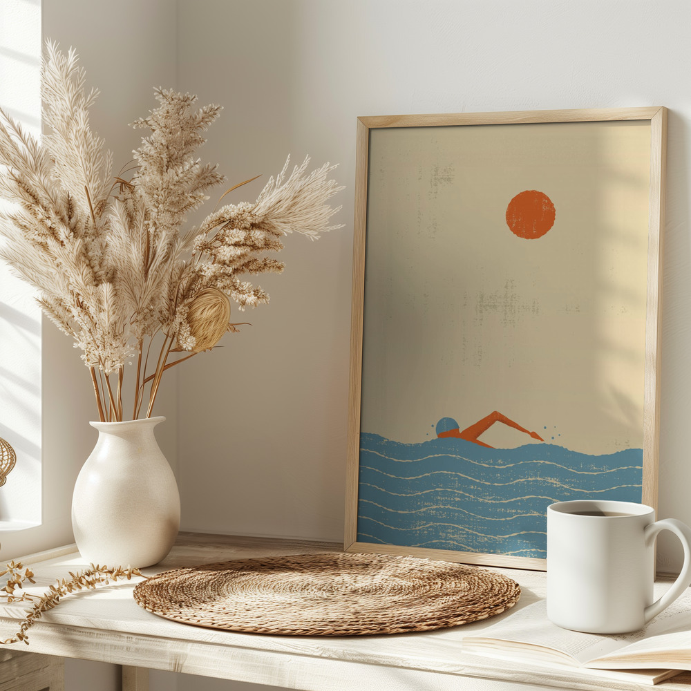 Poster - Swimmer sul tavolo