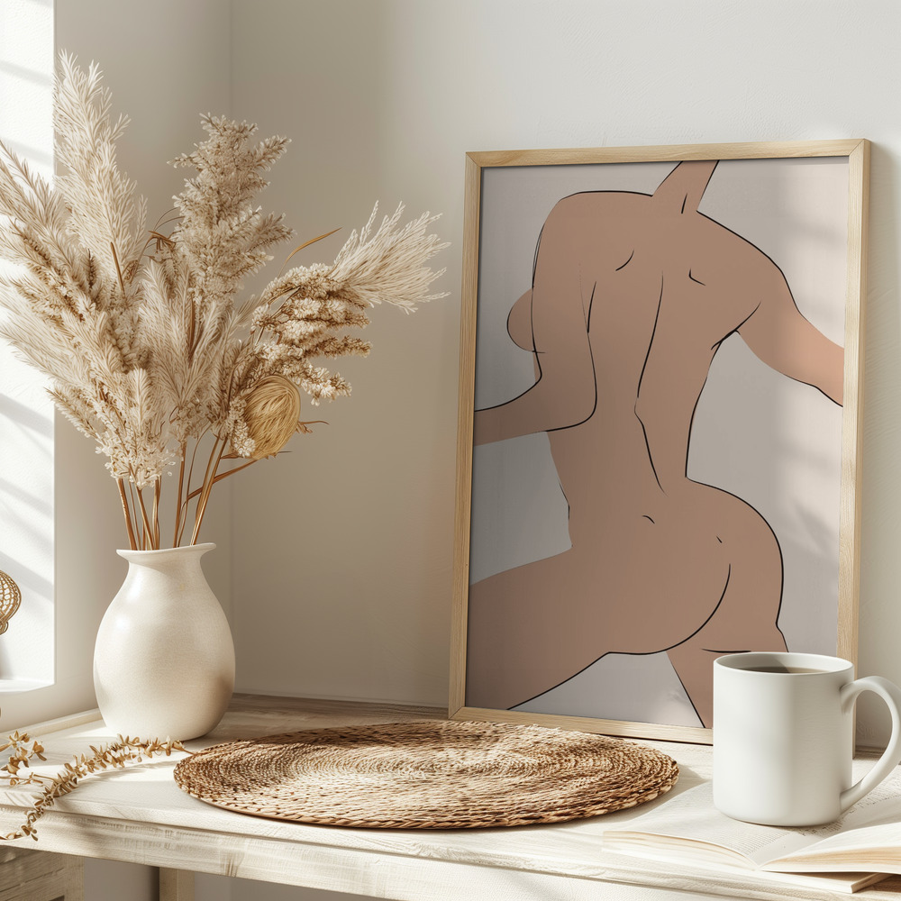 Juliste - Dancing Nude pöydällä