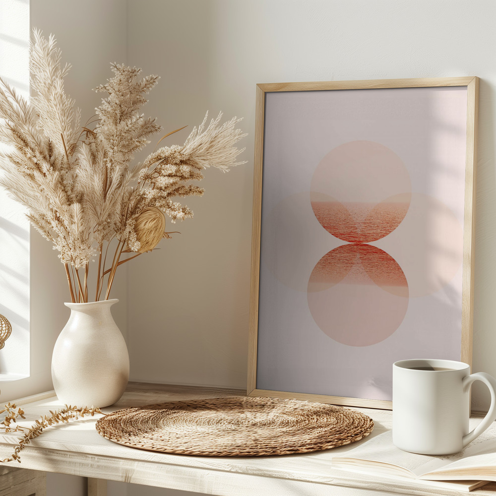 Plakat - Lunar Blush II na stole