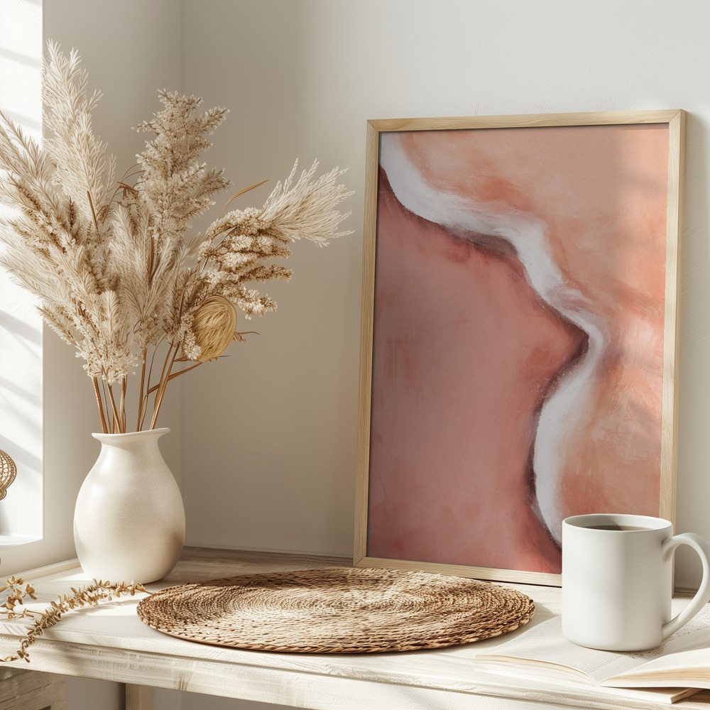 Plakat - Peachy Wave na stole