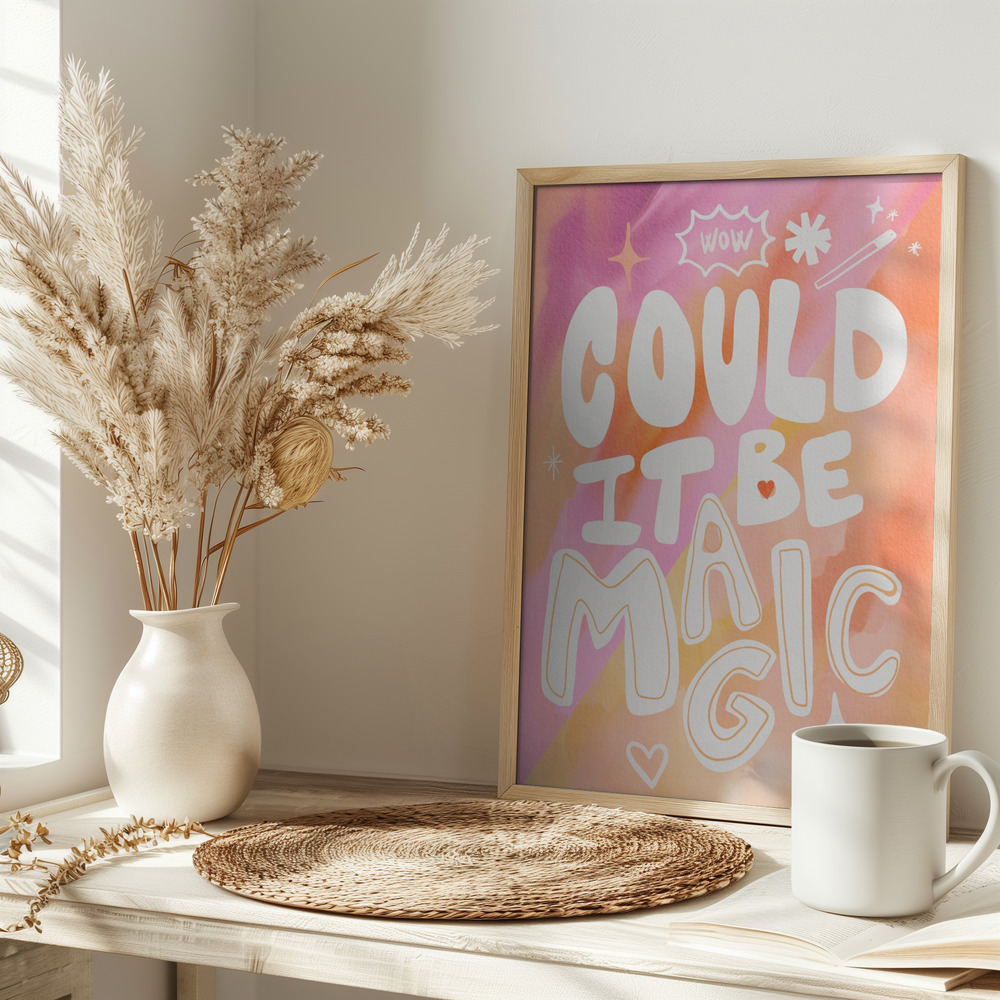 Poster - Could it Be Magic - Peach Pink sul tavolo
