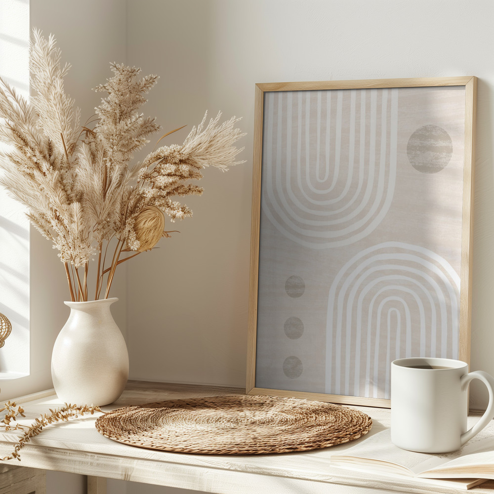 Poster - Boho in buff on table