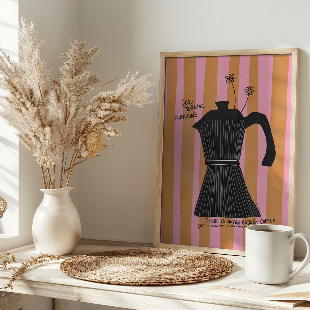 Plakat - Mocca Coffee Sunshine på bordet