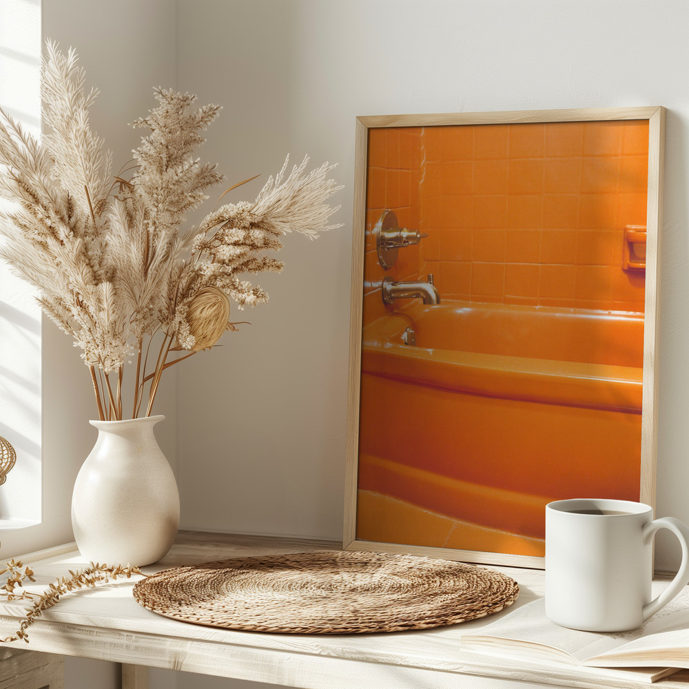Juliste - Orange Tub pöydällä