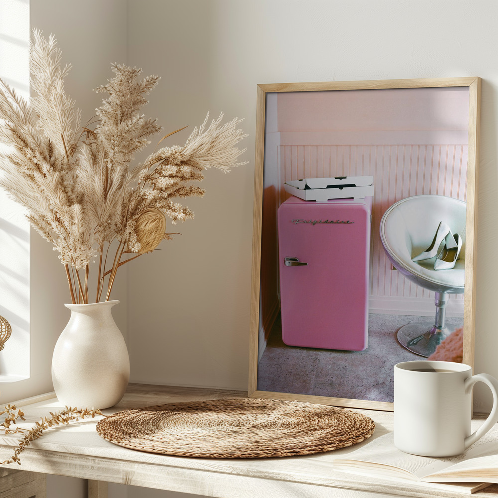 Poster - Pink Motel on table