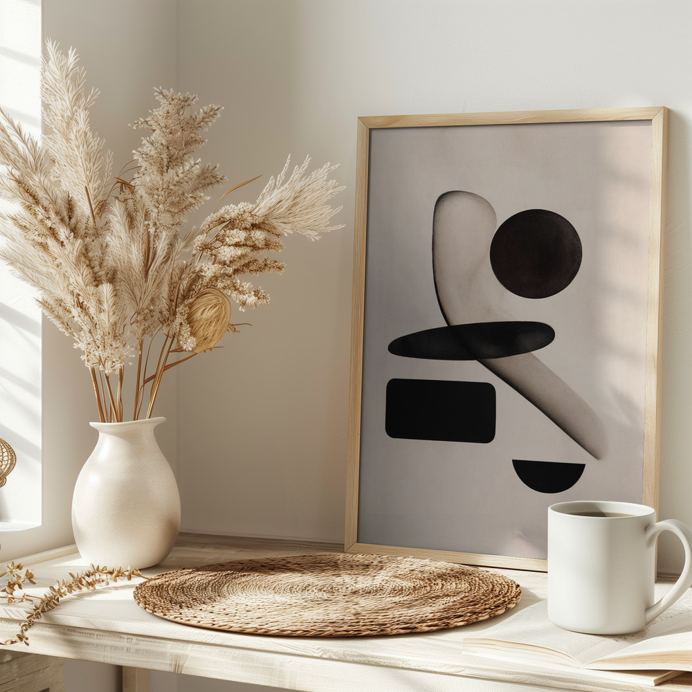 Juliste - Mid Century Modern Objects pöydällä