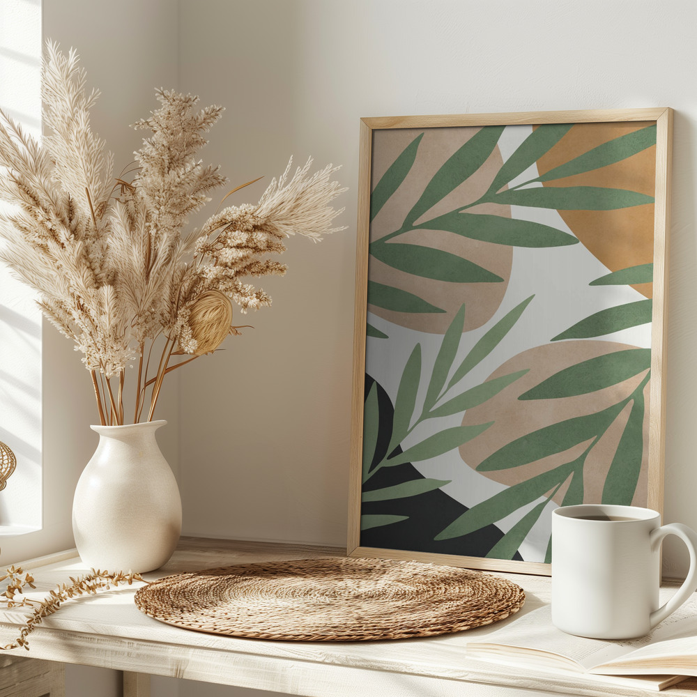 Poster - Floral and tropical 5 on table