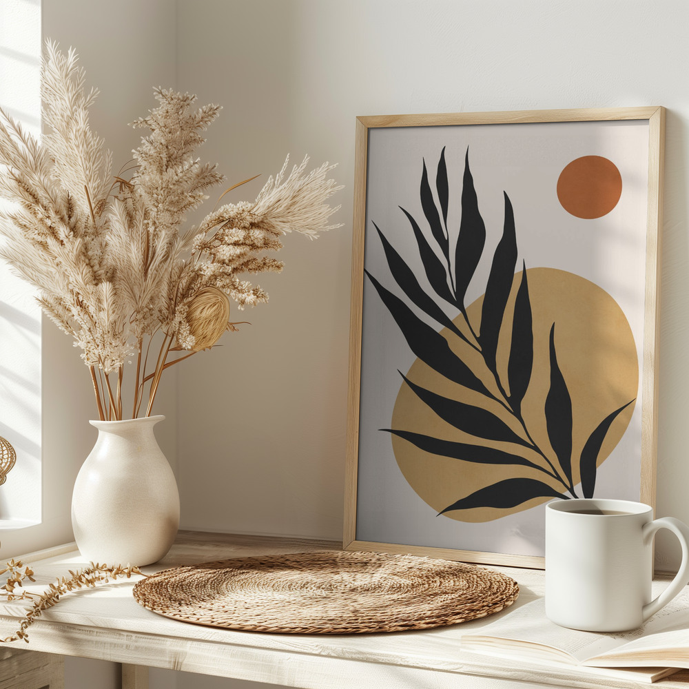 Poster - Watercolor Floral 8 on table