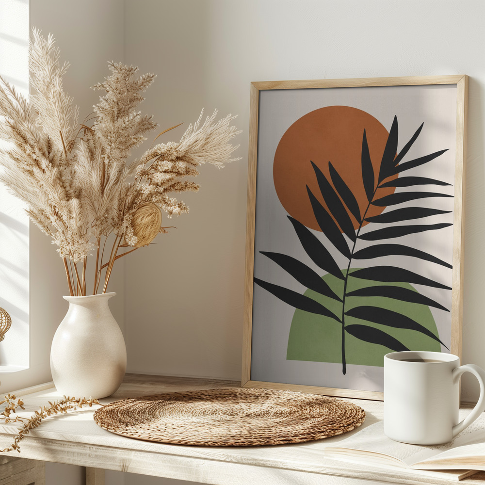 Poster - Watercolor Floral 6 on table