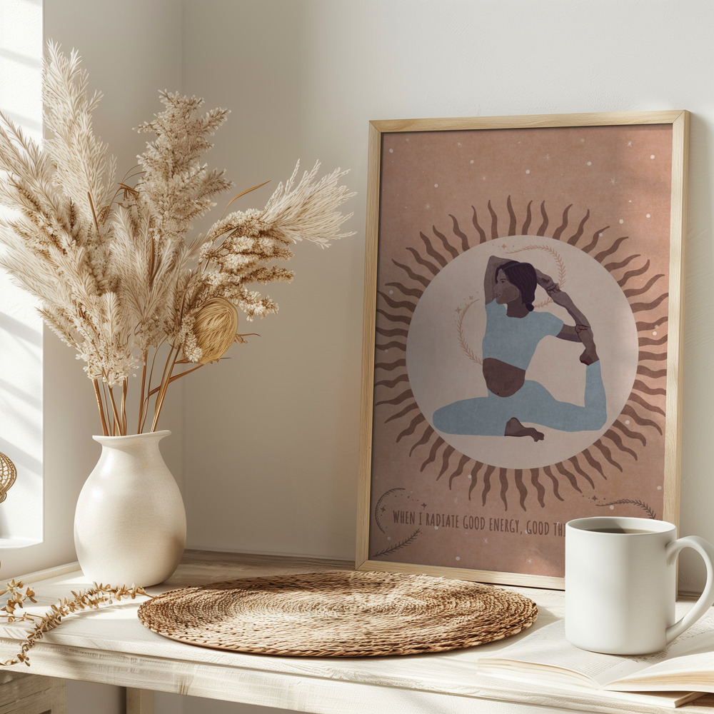 Poster - Energized Tranquility op tafel