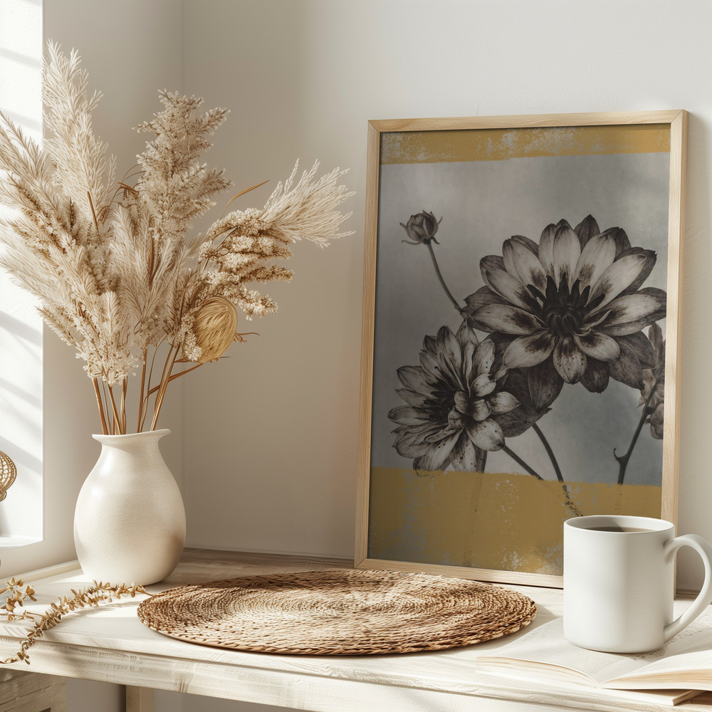 Poster - Vintage Flowers No.6 on table