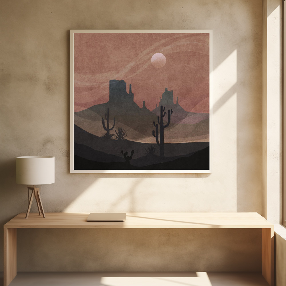 Poster - Desert Twilight square poster interior 1