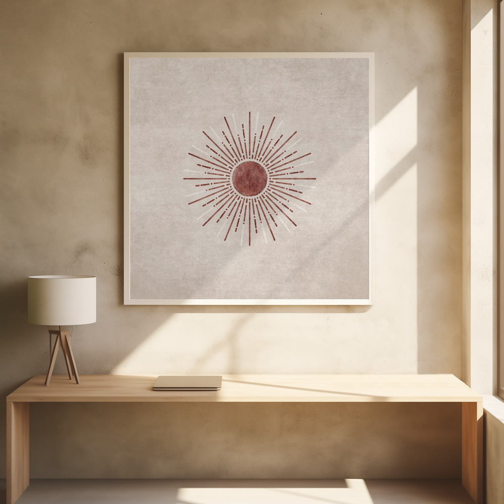 Poster - Radiant Sunburst square poster interior 1