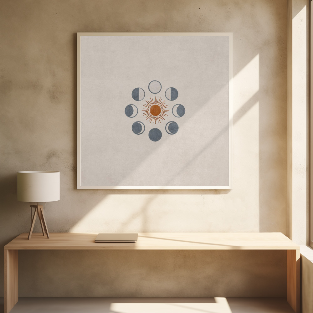 Poster - Lunar Phases Glow square poster interior 1