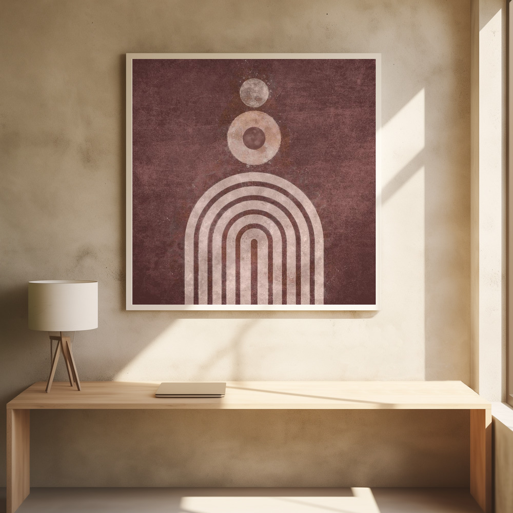 Poster - Serene Symmetry square poster interior 1