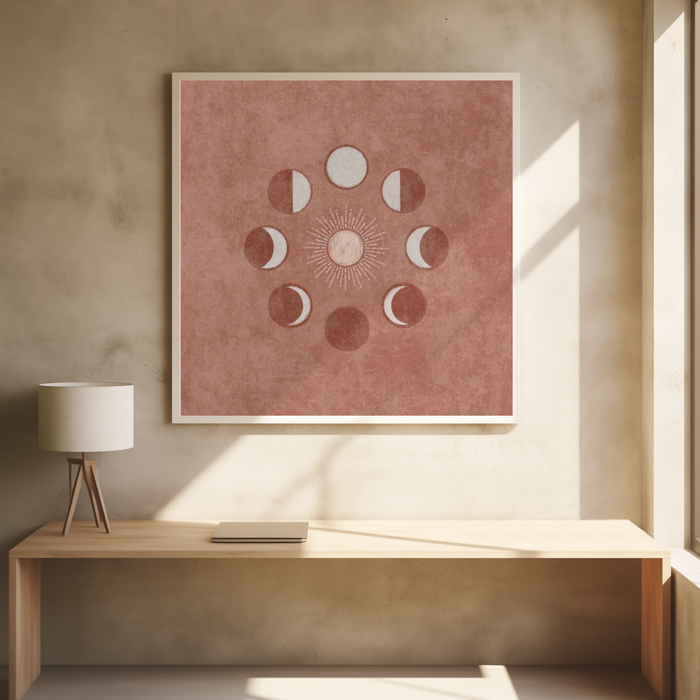Poster - Lunar Phases Glow square poster interior 1