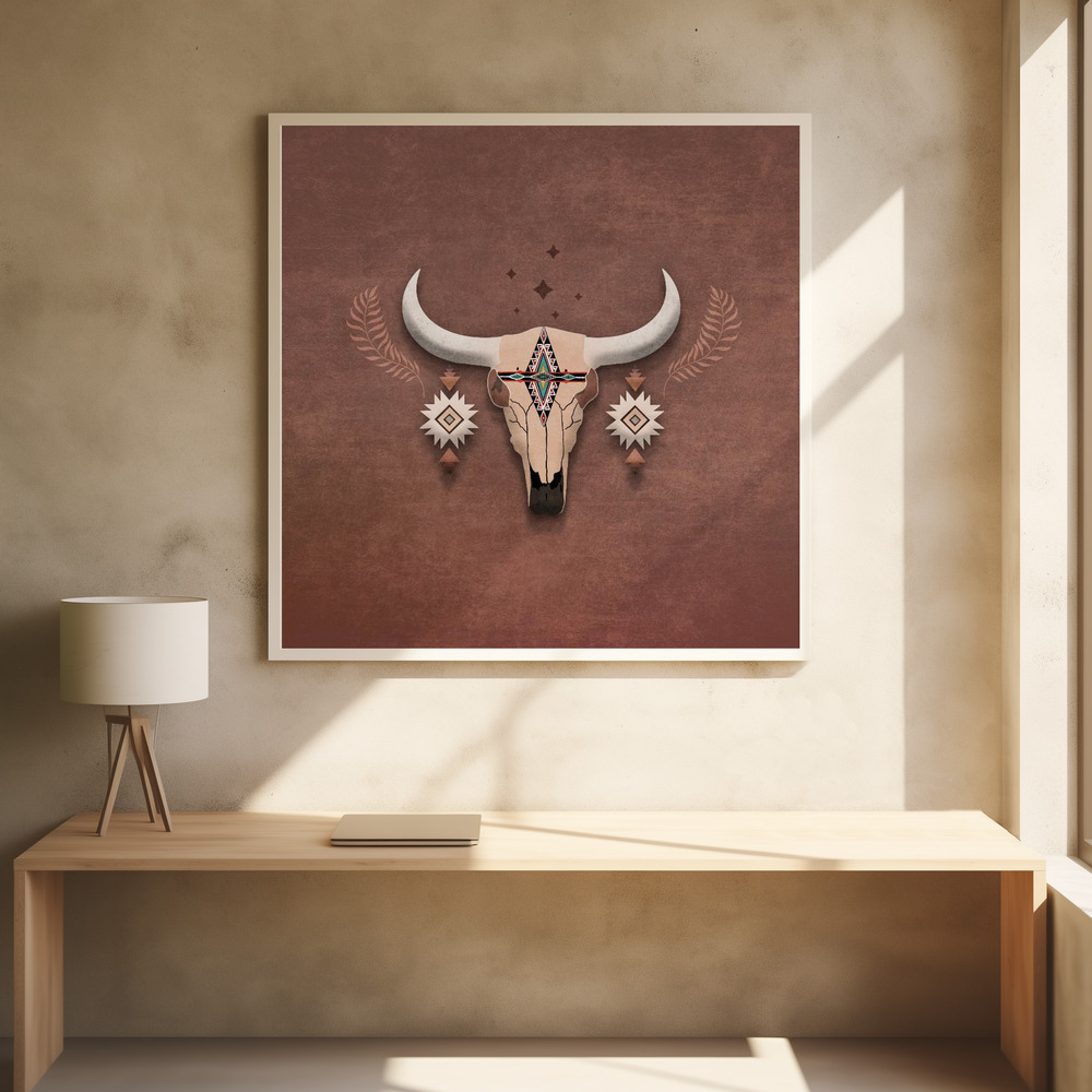 Juliste - Desert Spirit Skull square poster interior 1