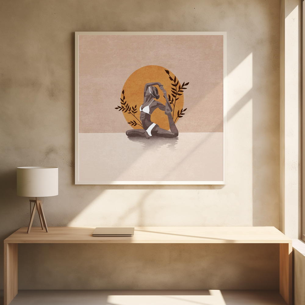 Poster - Yoga Serenity square poster interior 1