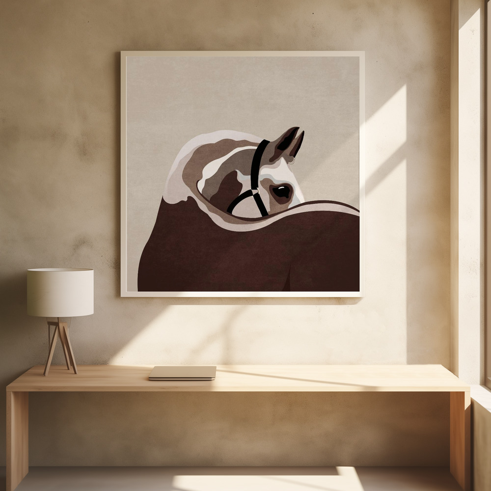 Juliste - Gentle Equine Curve square poster interior 1