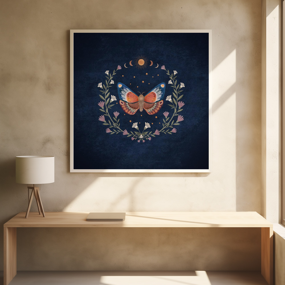 Juliste - Celestial Flutter square poster interior 1