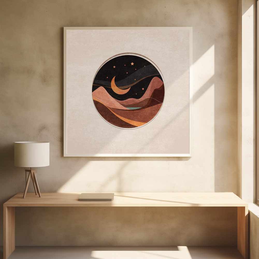 Poster - Desert Nightscape square poster interior 1