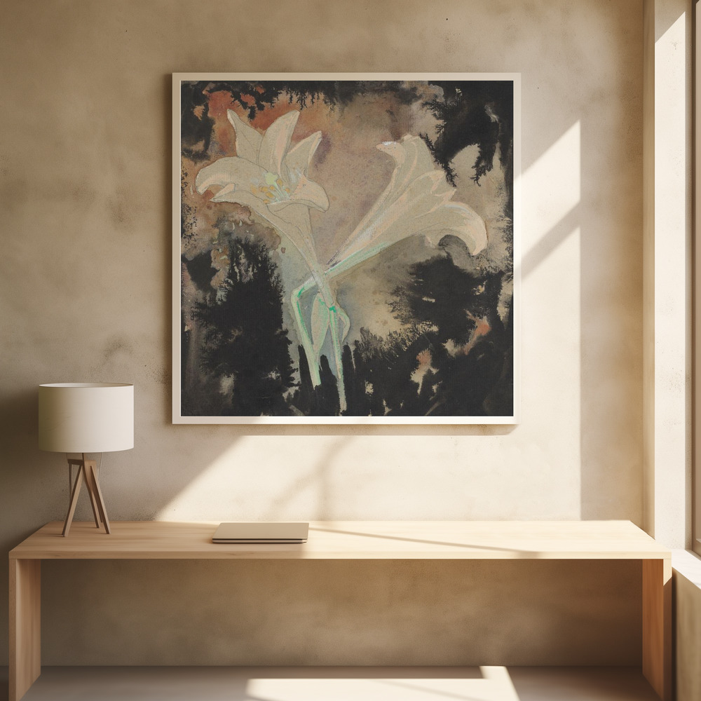 Poster - Twee Bloemen (1902) Square By Leo Gestel square poster interior 1