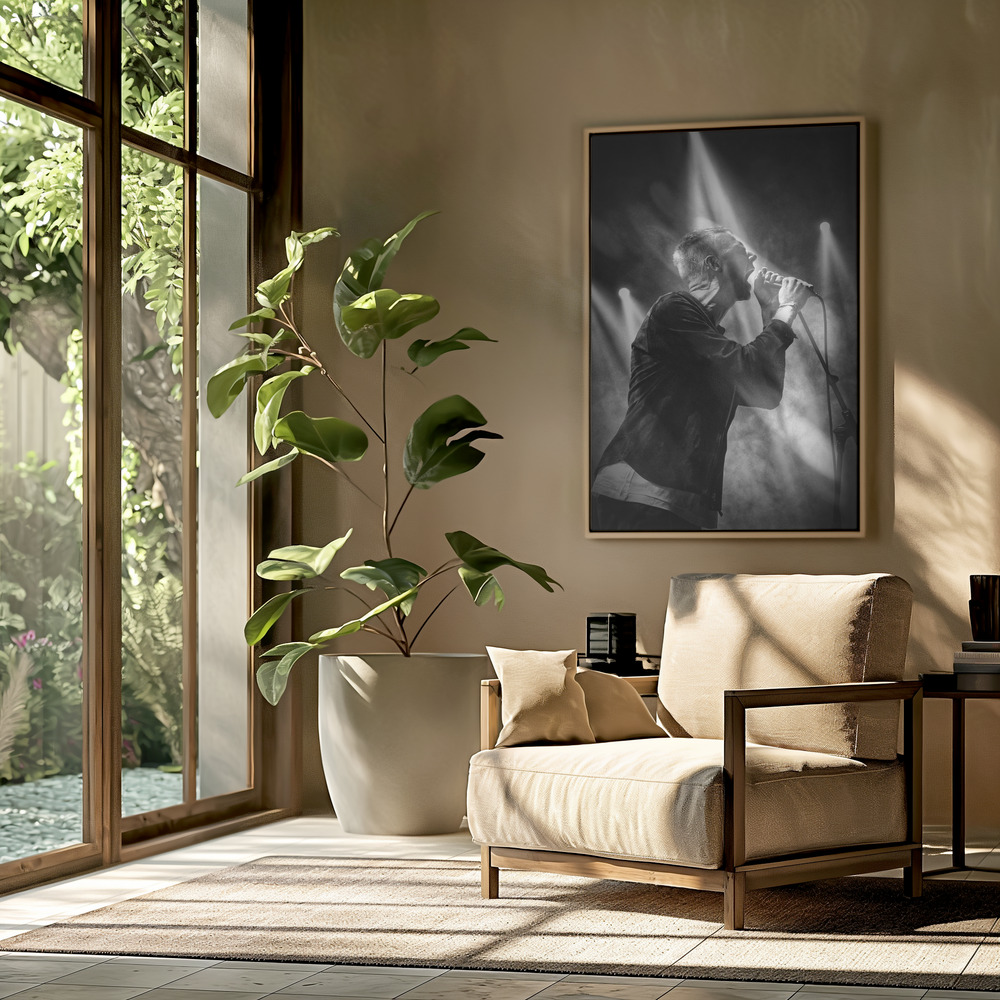 Canvas schilderi - Shout in the light in de woonkamer