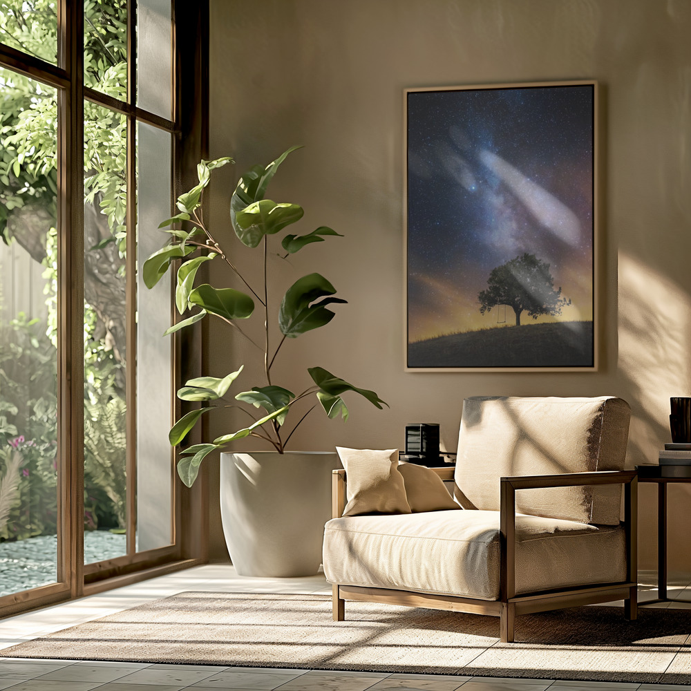 Leinwandbild - The dreamer's seat in der Wohnstube