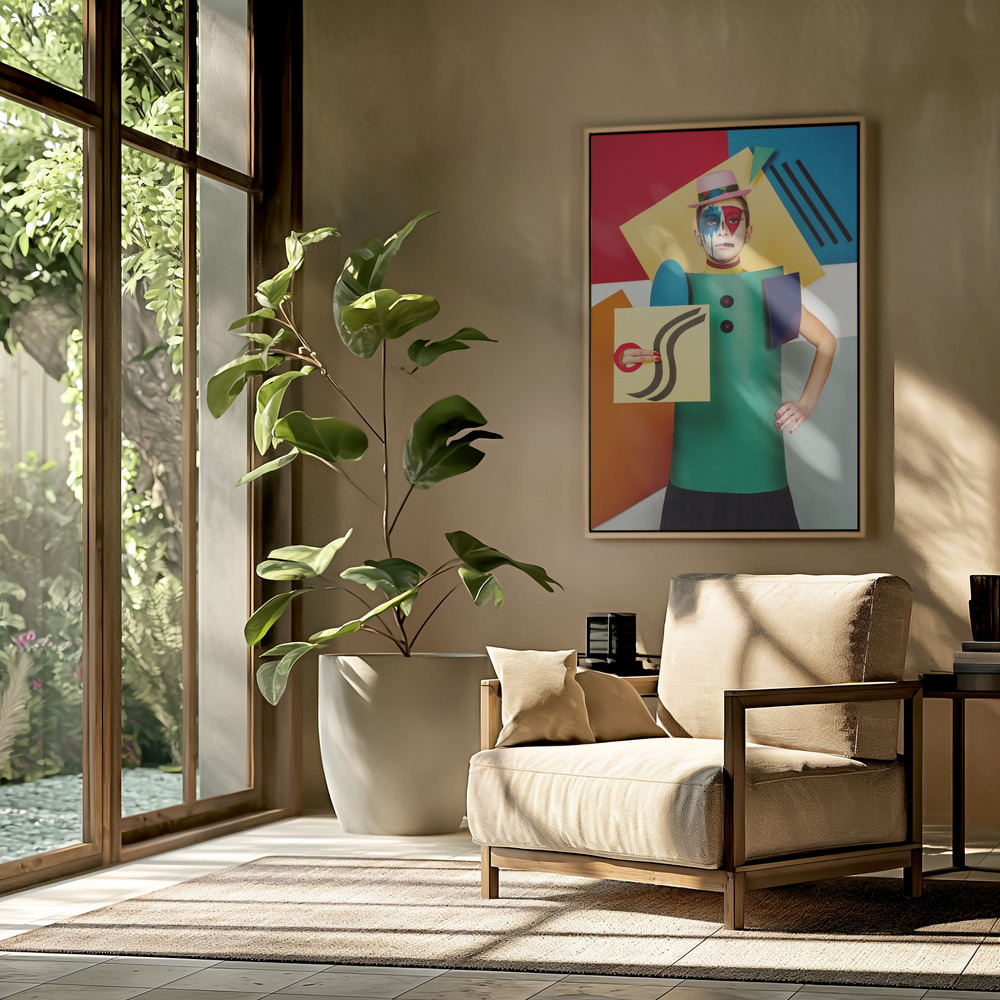Canvas print - Suprematist portrait of Lena Naymkina in the livingroom