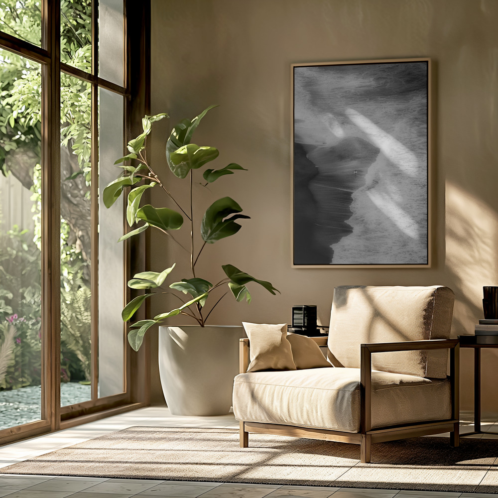 Canvas print - TRYING TO SURF in the livingroom