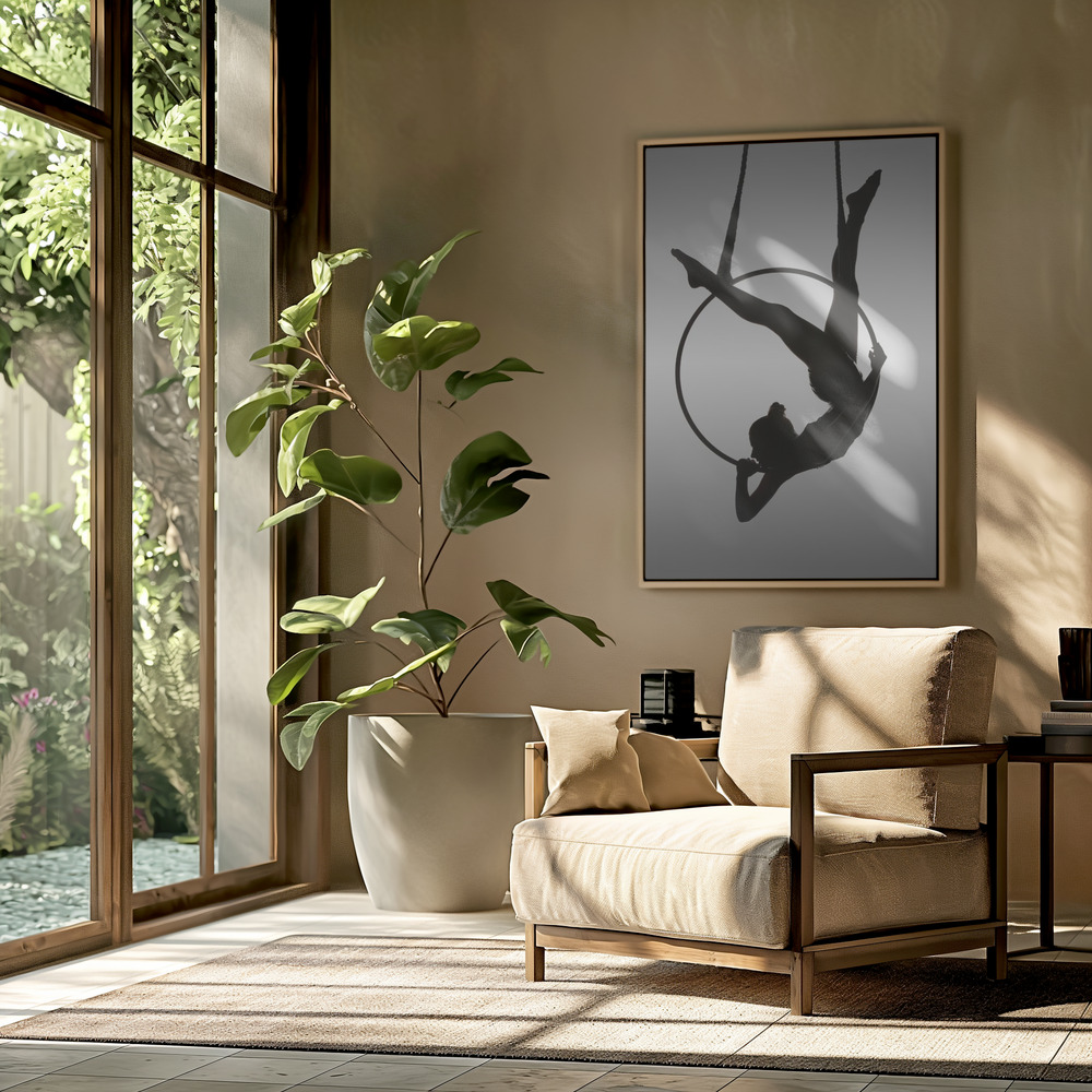 Canvas print - The Aerialist in the livingroom