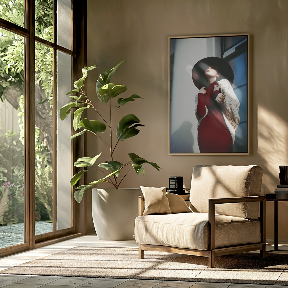 Canvas taulu - Elegance is when the inside is as beautiful as outside olohuoneessa