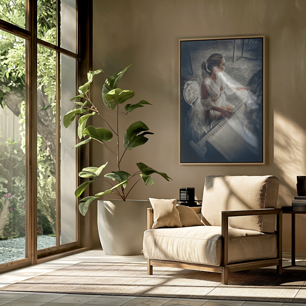 Canvas schilderi - In the music of light in de woonkamer
