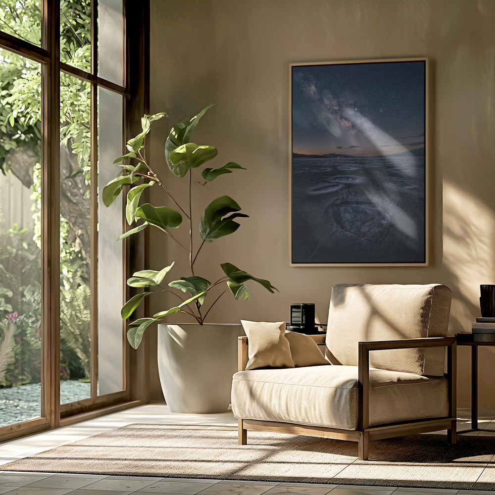 Canvas schilderi - Starry Night at Death Valley in de woonkamer