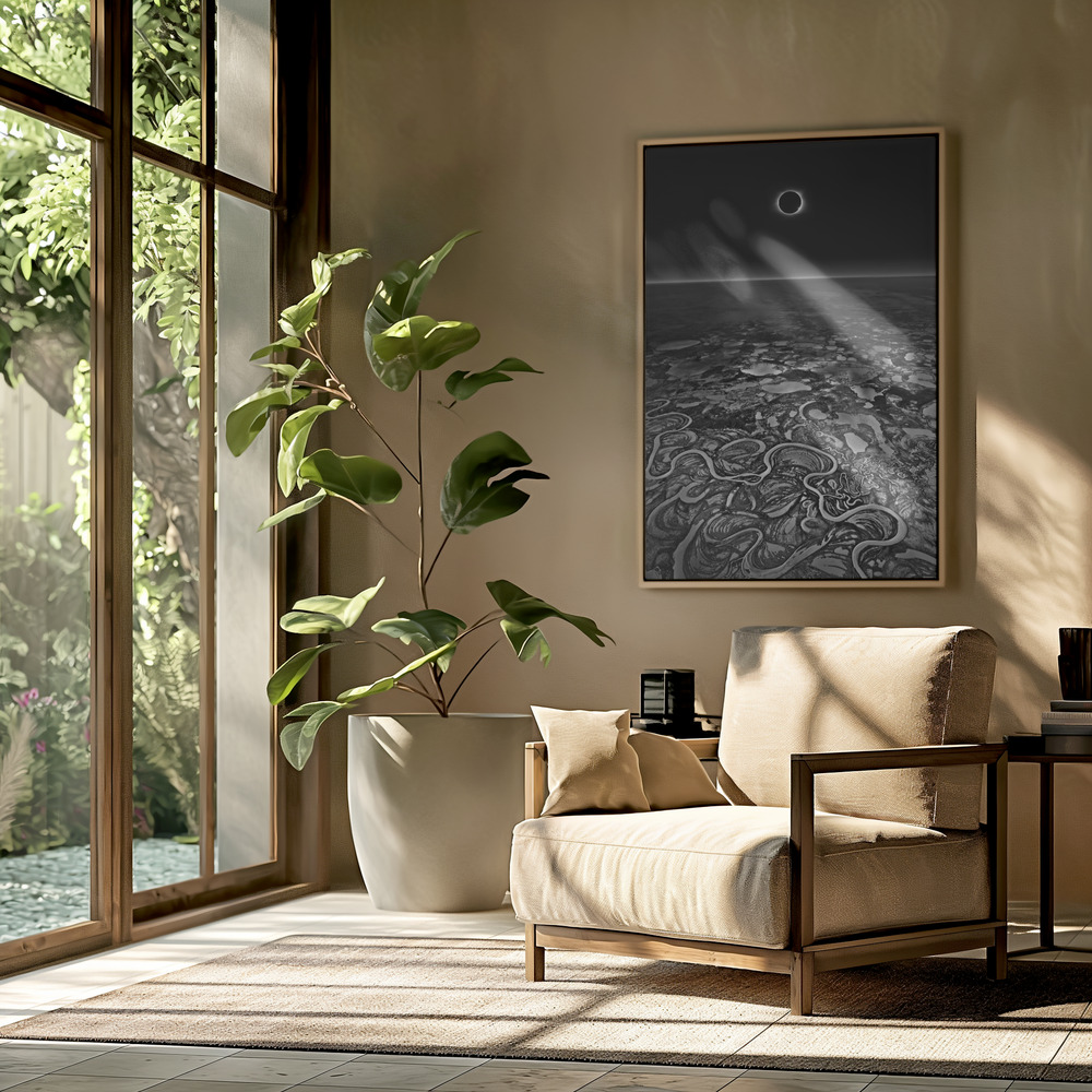 Canvas schilderi - The Diamond Ring Effect (2017) in de woonkamer