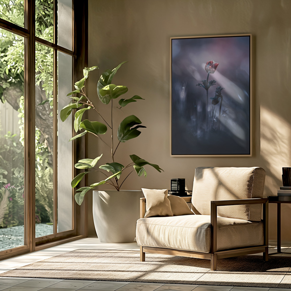 Canvas schilderi - Early Girl in de woonkamer