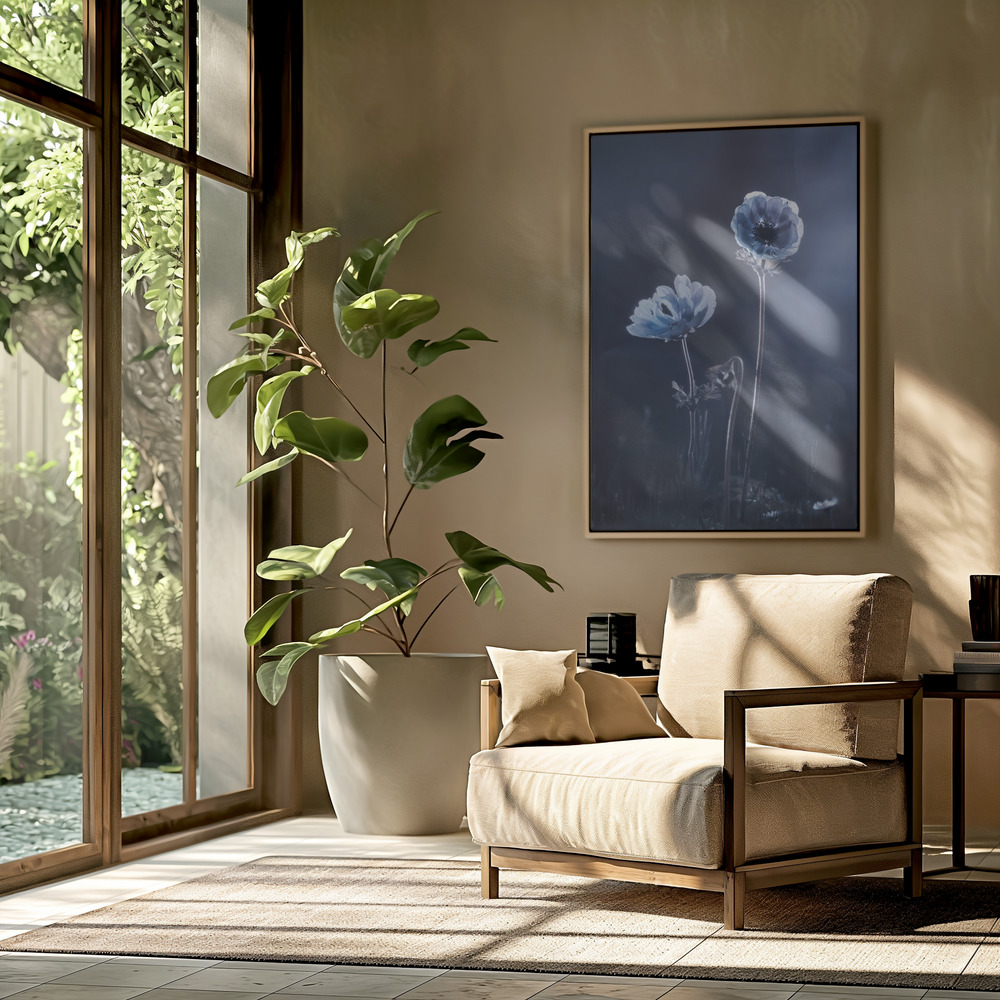 Canvas schilderi - Meanwhile, oustide walls in de woonkamer