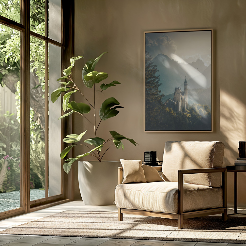 Canvas print - Neuschwanstein Castle in the livingroom