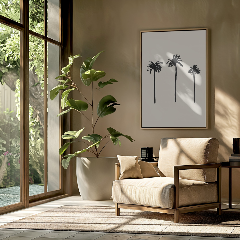 Canvas print - Palm Trees in the livingroom