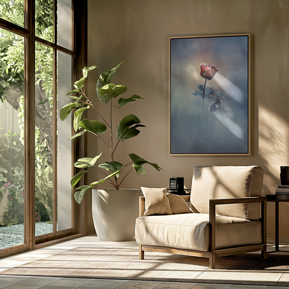 Canvas schilderi - Where poetry and memories remain in de woonkamer