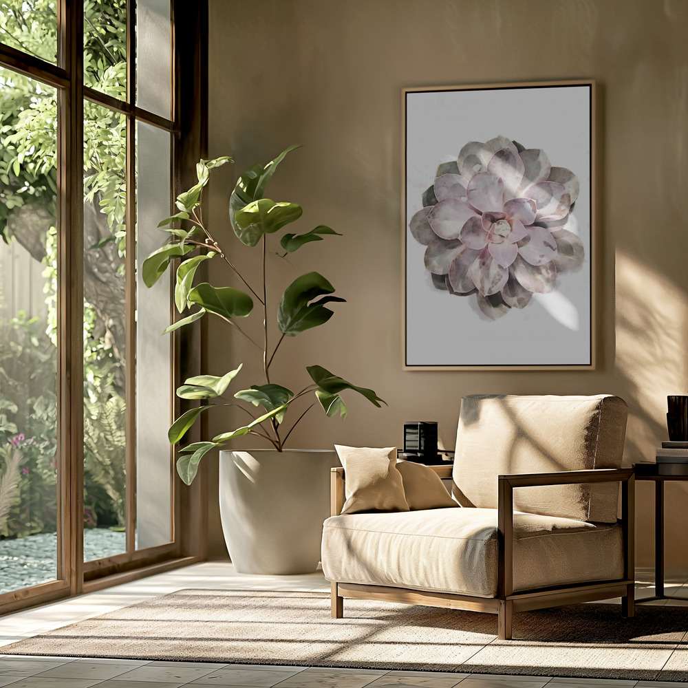 Canvas print - Succulent 01 in the livingroom