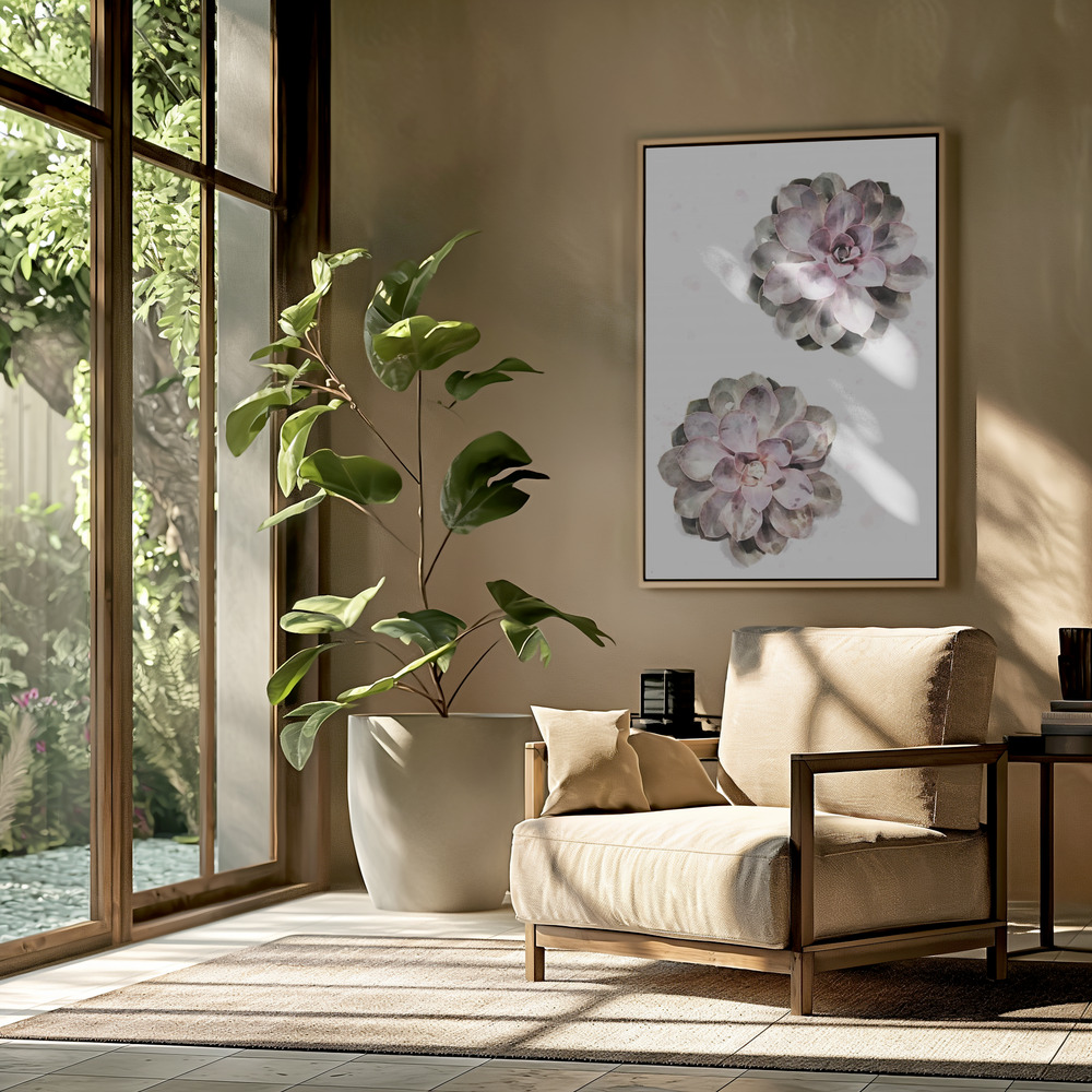 Canvas print - Succulent 02 in the livingroom
