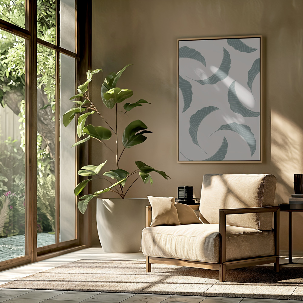 Canvas print - Banana Leaves Multiple in the livingroom