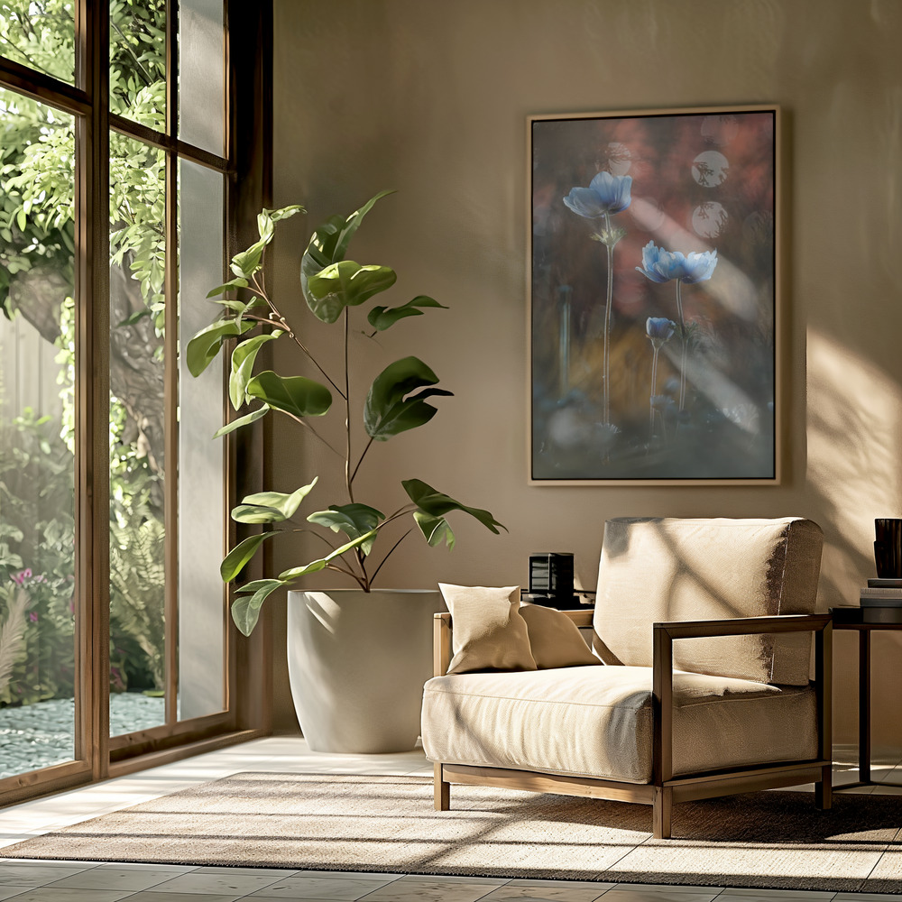 Canvas schilderi - A riot of colors in a grey and dreary world in de woonkamer
