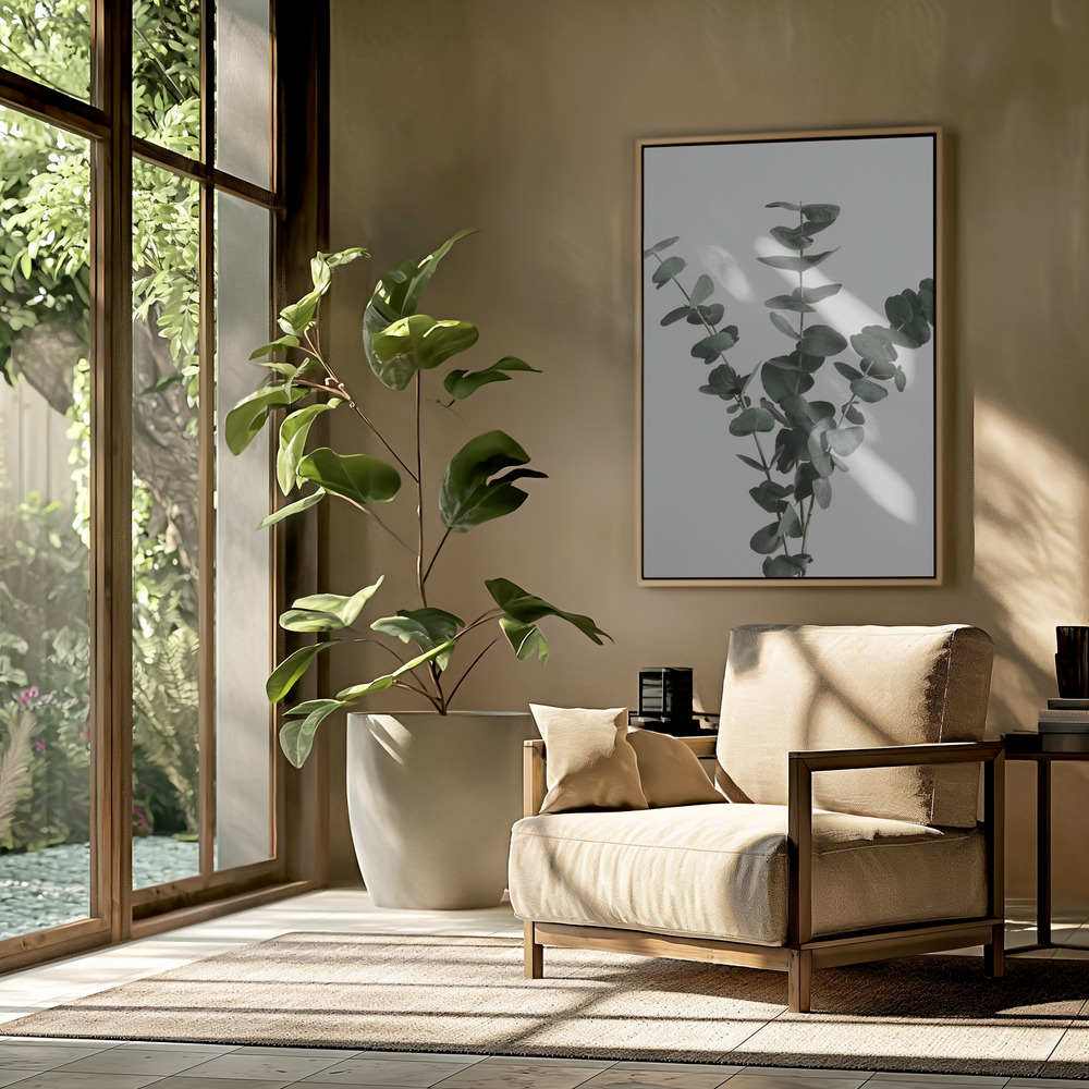 Canvas print - Eucalyptus Natural 01 in the livingroom
