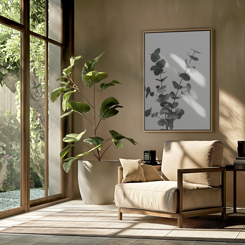 Canvas print - Eucalyptus Natural 04 in the livingroom