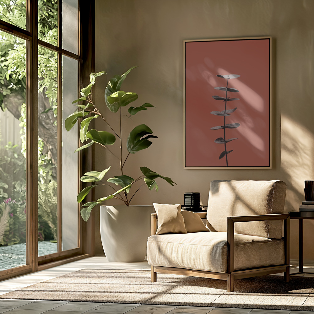 Leinwandbild - Eucalyptus Rust 04 in der Wohnstube