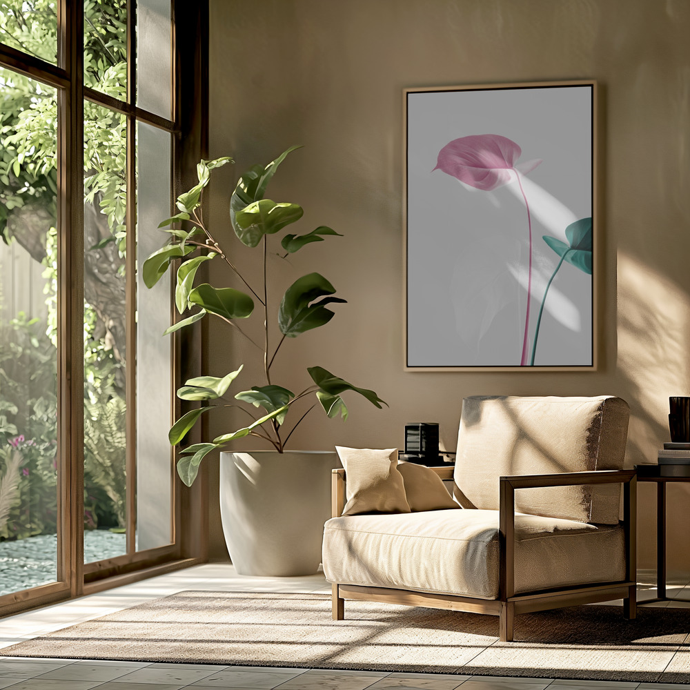 Canvas print - Monstera Creative 18 in the livingroom